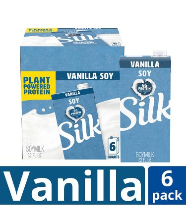 Soy Vanilla Non-Dairy Milk, 32 oz Cartons (Pack of 6) - Individually Packaged Dairy-Free Soy Milk - Buy Online on GoSupps.com