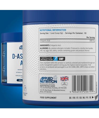 Applied Nutrition D-Aspartic Acid 300G - Buy Online on GoSupps.com