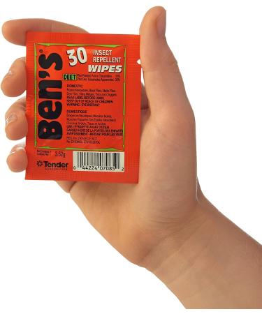 Ben's 30% DEET Insect Repellent Wipes - 12 Count, One Color - Buy Online on GoSupps.com