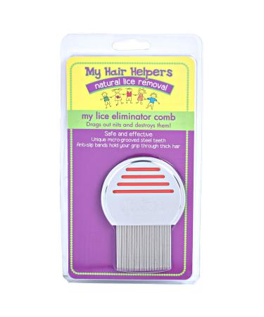 Lice Eliminator Treatment Comb | Stainless Steel | Effectively Removes Louse Nits and Superlice | Treats 1-2 Kids