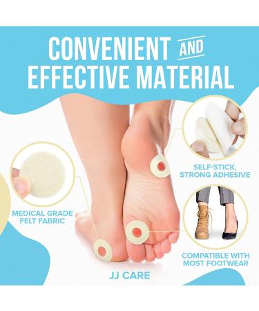 JJ CARE Callus Cushions (Pack of 50) - Round Callus Pads for Bottom of Foot - Soft Felt Foot Pads for Women - Pain Relief & Foot Care - Buy Online on GoSupps.com
