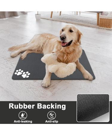 Mavicen Pet Feeding Mat 30x50cm | Super Absorbent & Anti-Slip | Easy to Clean | Dark Gray Paw Pattern - Buy Online on GoSupps.com