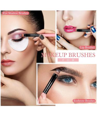 48-Piece Small Concealer Brush Set in Pink - Portable Lip & Eyebrow Brushes for Makeup - Synthetic Fiber Beauty Tools for Blending & Buffing - Buy Online on GoSupps.com
