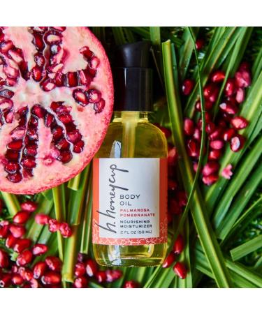 Palmarosa Pomegranate Body Oil - 2 oz Vegan Moisturizer for All Skin Types | Lavender & Palmarosa Essential Oils | Nontoxic Eco-Friendly MADE SAFE Certified Skincare - Buy Online on GoSupps.com