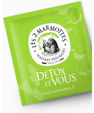Les 2 Marmottes - Detox et Vous infusion 30 sachets - Turmeric rosemary and lemongrass - Wellness and Relaxation - For the - Buy Online on GoSupps.com