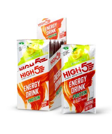 HIGH5 Energy Drink With Protein Blend of Carbohydrates Protein & Electrolytes (Citrus 12 x 47g) Citrus 12 x 47g
