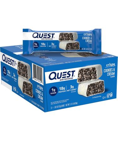 Quest Nutrition Cookies & Cream Hero Bar - 12 Count | Healthy Protein Snack - Buy Online on GoSupps.com