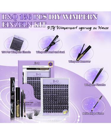 LASH Extension Set 156 PCS | DIY Eyelash Extensions B&C Set with Mascara Brush & Adhesive Remover - B05KIT - Buy Online on GoSupps.com