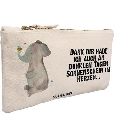 Mr. & Mrs. Panda Small Makeup Bag - Elephant Bee Design | Perfect Gift for Good Mood & Love | Animal Motifs Cosmetic Pocket - Buy Online on GoSupps.com