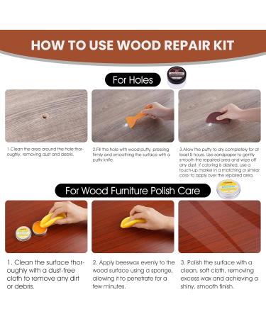 Wood Marker Furniture Repair Kit | 16-Piece Set for Scratch Repair Touch-Up Pens & Wood Filler - Restore Floors Tables Desks & Bedposts - Buy Online on GoSupps.com