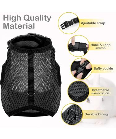 Adjustable Soft Rabbit Dishes & Elastic Leash for Small Animals | XL Black Pet Dishes & Walking Leash for Bunnies & Cats - Buy Online on GoSupps.com