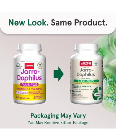 Jarrow-Dophilus + FOS - 100 Capsules | Probiotics for Digestive Health | Jarrow Formulas - International Shipping Available - Buy Online on GoSupps.com