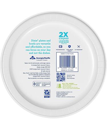 Dixie 8-inch Printed Disposable Paper Plates - 90 Count Pack, Lunch/Dinner Size - Packaging & Design Varies - Buy Online on GoSupps.com