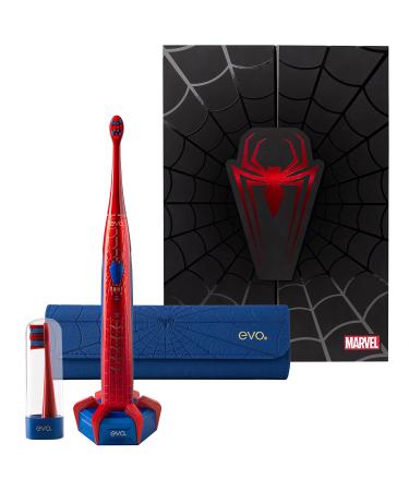 evo SPM-1 Spider-Man Rechargeable Sonic Toothbrush  Marvel Electric Toothbrush for Adults  Marvel Gifts  Soft Toothbrushes for Adults with Toothbrush Timer  Toothbrush Heads  Collector's Edition