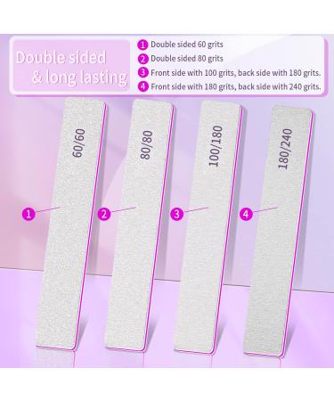 Buy 25 Professional 80/80 Grit Nail Files - Washable Double-Sided for Gel & Acrylic Nails - Buy Online on GoSupps.com