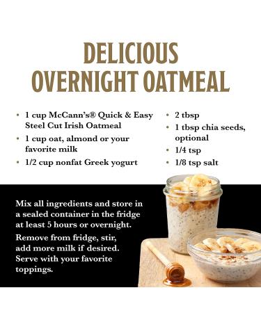 McCann's Irish Oatmeal  Quick & Easy Steel Cut Oats  24 Ounce - Buy Online on GoSupps.com
