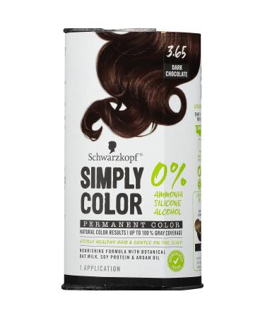Schwarzkopf Simply Color 3.65 Dark Chocolate Permanent Hair Color - 1 Count - Buy Online on GoSupps.com