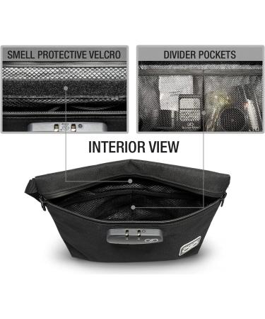Helmet Head Smell Proof Bag with Combo Lock + Grinder Card - Herb Green | Durable Water Repellent Travel Stash Bag for Odor Proof Herbs & Accessories - Buy Online on GoSupps.com