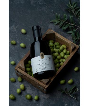 Garisar High Polyphenol Premium Olive Oil - 600 ppm, Low Acidity, Organic Arbequina, Early Harvest, Cold Pressed - 16.9 Fl Oz - Buy Online on GoSupps.com