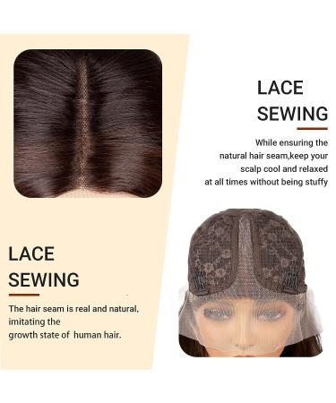 SHUOPUS Long Ombre Brown T Part Synthetic Lace Front Body Wave Wig 24inches - Buy Online on GoSupps.com