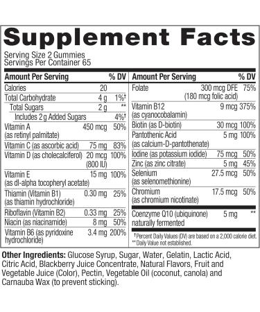 OLLY Men's Multi Gummies Supports Overall Wellness * Vitamins A C D E Bs & Zinc BlackBerry Blitz Flavored 65 Day Supply - 130 Count Blackberry 130 Count (Pack of 1 - Buy Online on GoSupps.com
