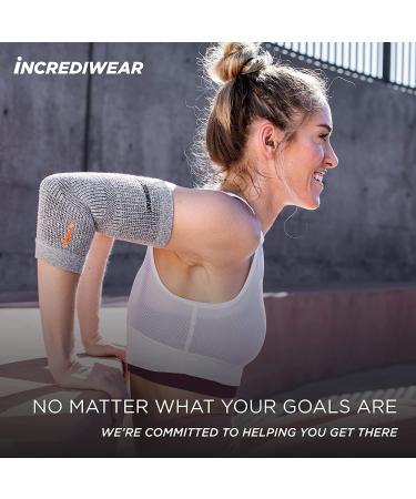 Incrediwear Elbow Sleeve for Joint Pain Relief & Circulation - Large Grey - Buy Online on GoSupps.com