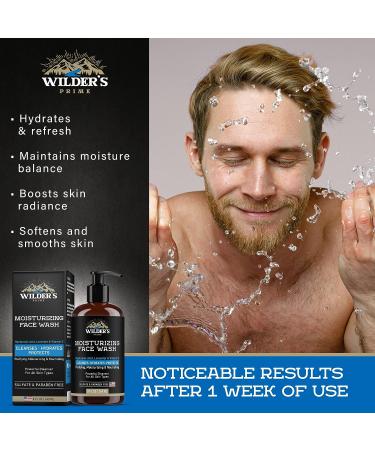 Men's Moisturizing Facial Cleanser with Hyaluronic Acid, Lavender & Vitamin E - 8 fl oz - Made in USA - Buy Online on GoSupps.com