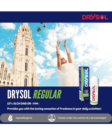 Drysol Clinical Strength Antiperspirant Available with the Best Clinical Strength Protection (Drysol 12% Regular) Regular dab-on 35 ml - Buy Online on GoSupps.com