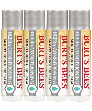Burt's Bees Ultra Conditioning Moisturizing Lip Balm Lip Moisturizer Rich in Oils & Beeswax Strawberry Coconut and Pear and Vanilla Bean Lip Balm Pack With Responsibly Sourced Beeswax - Buy Online on GoSupps.com