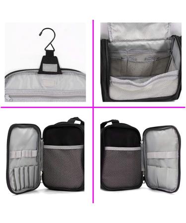 Extra Large Hanging Toiletry Bag for Men & Women - Waterproof Shower Bag with Metal Hook - Dopp Kit/Shaving Bag - Makeup Organizer (Black) - Buy Online on GoSupps.com