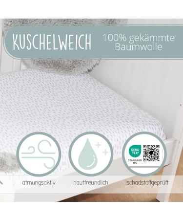 Mimadu Stroller Mattress Cover - 100% Oeko-Tex Cotton Fits 70x37 70x35 75x35 cm - Soft Safe & Durable Bedding for International Shipping - Buy Online on GoSupps.com