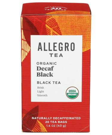 Allegro Tea, Organic Decaf Black Tea Bags, 20 ct