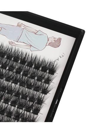 Dedila Large Tray Grafted Wide Stem Individual False Eyelashes - 120 Clusters D Curl Natural Long Volume Extensions - Dramatic Look - 14mm - Buy Online on GoSupps.com