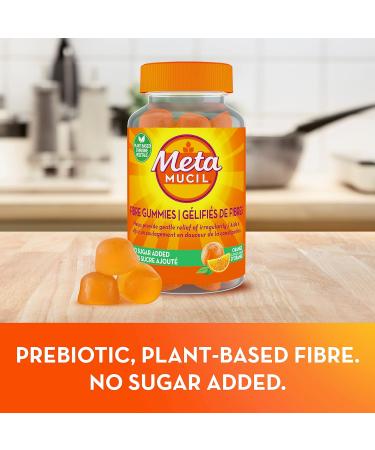 Metamucil Fibre Gummies No Sugar Added Daily Supplement Prebiotic Plant-Based Fibre Blend Orange Flavour 72 Gummies Orange 72 count (Pack of 1) - Buy Online on GoSupps.com