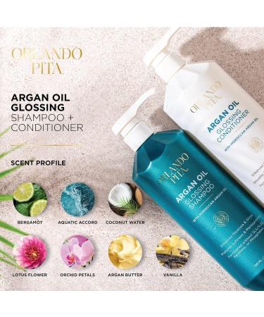 Orlando Pita Argan Oil Shampoo - 27 Fl Oz | Premium Nourishing Hair Care for Men & Women | Professional Moisturizing & Anti Frizz Solution for Dry Damaged Hair - Buy Online on GoSupps.com
