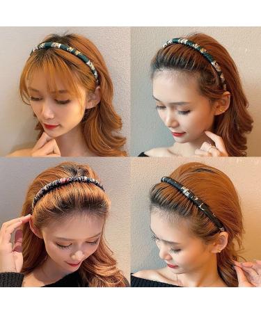 Doromy 6Pcs Nonslip Comb Headband Set for Women - Elastic Floral, Wrapped Cloth, Resin Think Headbands - Perfect for Makeup, Washing Face - Hair Accessories - Buy Online on GoSupps.com