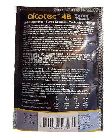 AlcoTec Turbo Yeast Classic 48h 20% Alcohol 130g (Pack of 2) | Fast International Shipping - Buy Online on GoSupps.com