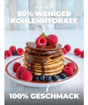 Simply Keto Lower Carb Pancake Mix - Gluten-Free Low-Calorie 2% Net Carbs - Perfect for Pancakes Waffles & Kaiserschmarrn - 285g (International Shipping Available) - Buy Online on GoSupps.com