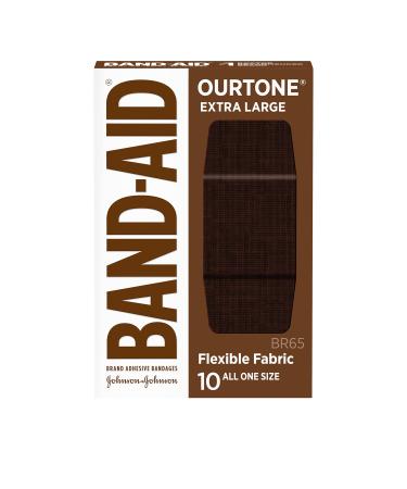 Band-Aid Brand Ourtone Adhesive Bandages  Flexible Protection & Care of Minor Cuts & Scrapes  Quilt-Aid Pad for Painful Wounds  BR65  Extra Large  10 ct