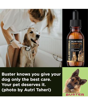 Buy Busters Hip and Joint Hemp Oil Formula for Dogs | Glucosamine Enriched Pain Relief & Mobility Support for Pets - Buy Online on GoSupps.com