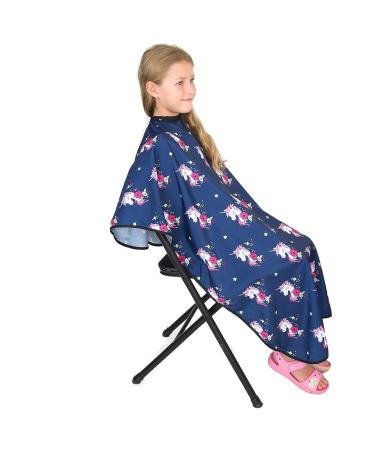 Hair Cutting Cape for Kids - Unicorn Unicorn Print - Water Resistant Salon Cape - Snap Closure Barber Cape - Perfect Kids Haircut Cape - Buy Online on GoSupps.com