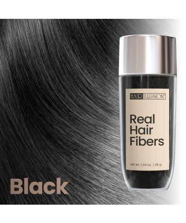 Hair Illusion Combo Kit - Hold Spray, 38g Hair Fiber, Applicator & Optimizer (Black) | Bold & Defined Hair - Buy Online on GoSupps.com