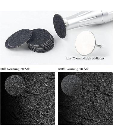 Qingmeng 100PC Foot Grinder Replacement Sandpaper for Cracked Heels | Pedicure Tool Set for Hard Skin Removal - Buy Online on GoSupps.com