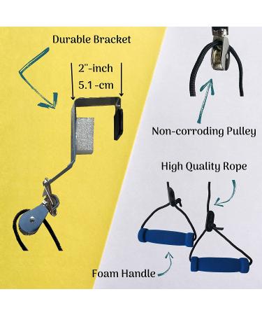 X-Hero Shoulder Pulley Exercise System for Physical Therapy - Metal Bracket Over The Door Pulley for Frozen Shoulder Rehab - Buy Online on GoSupps.com