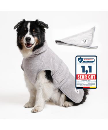Nice and Things Luxurious Dog Brademan XL - test winner Extra absorbent - ultra -wide dog towel super soft with Velcro fastener for medium -sized and large dogs