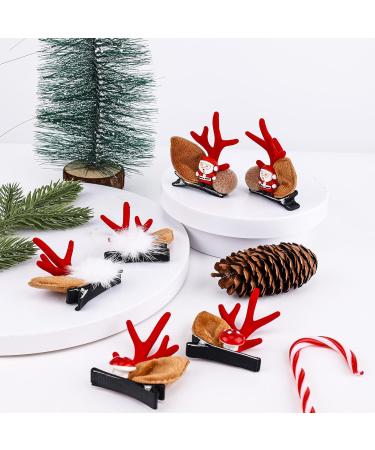 3 Pairs Christmas Hairpin Cute Reindeer Antlers Hair Clips Cosplay Hair Pins Christmas Hair Barrettes Holiday Hair Clips for Girls Women (3 Styles) - Buy Online on GoSupps.com