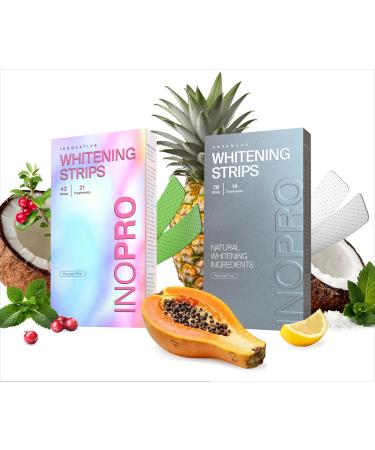 2-in-1 Teeth Whitening Strips Kit 35 Treatments - Advanced Teeth Whitening Kit (14 Treatments) + Innovative Teeth Whitening Kit (21 Treatments)
