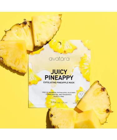 Avatara Juicy Pineappy Exfoliating Facial Mask - Pineapple Extracts, Clean Ingredients - 5 Pack - Buy Online on GoSupps.com