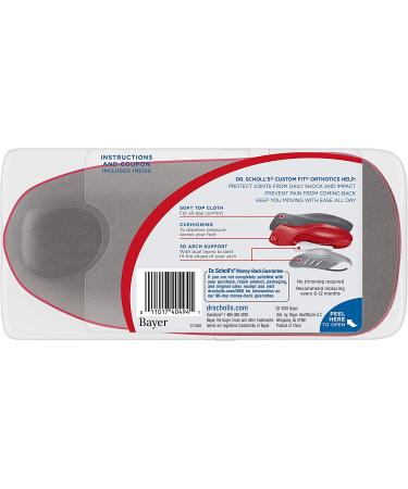 Dr. Scholl's Custom Fit Orthotic Inserts CF 440 Red 1 Pair - Pack of 1 - Buy Online on GoSupps.com
