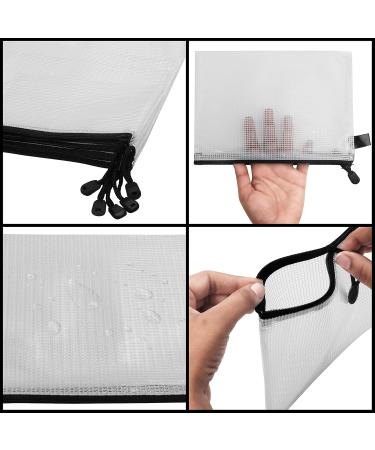 Belle Vous 12-Pack Transparent Mesh Document Bags - Waterproof Zipper Bags for Travel Cosmetics & Storage - Multi-Purpose Organizer - Buy Online on GoSupps.com